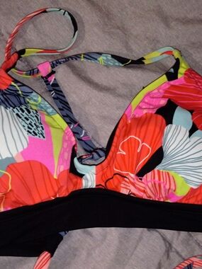 Avia Floral Swim Bikini Top - Pink, Red, Black, Lime, Aqua